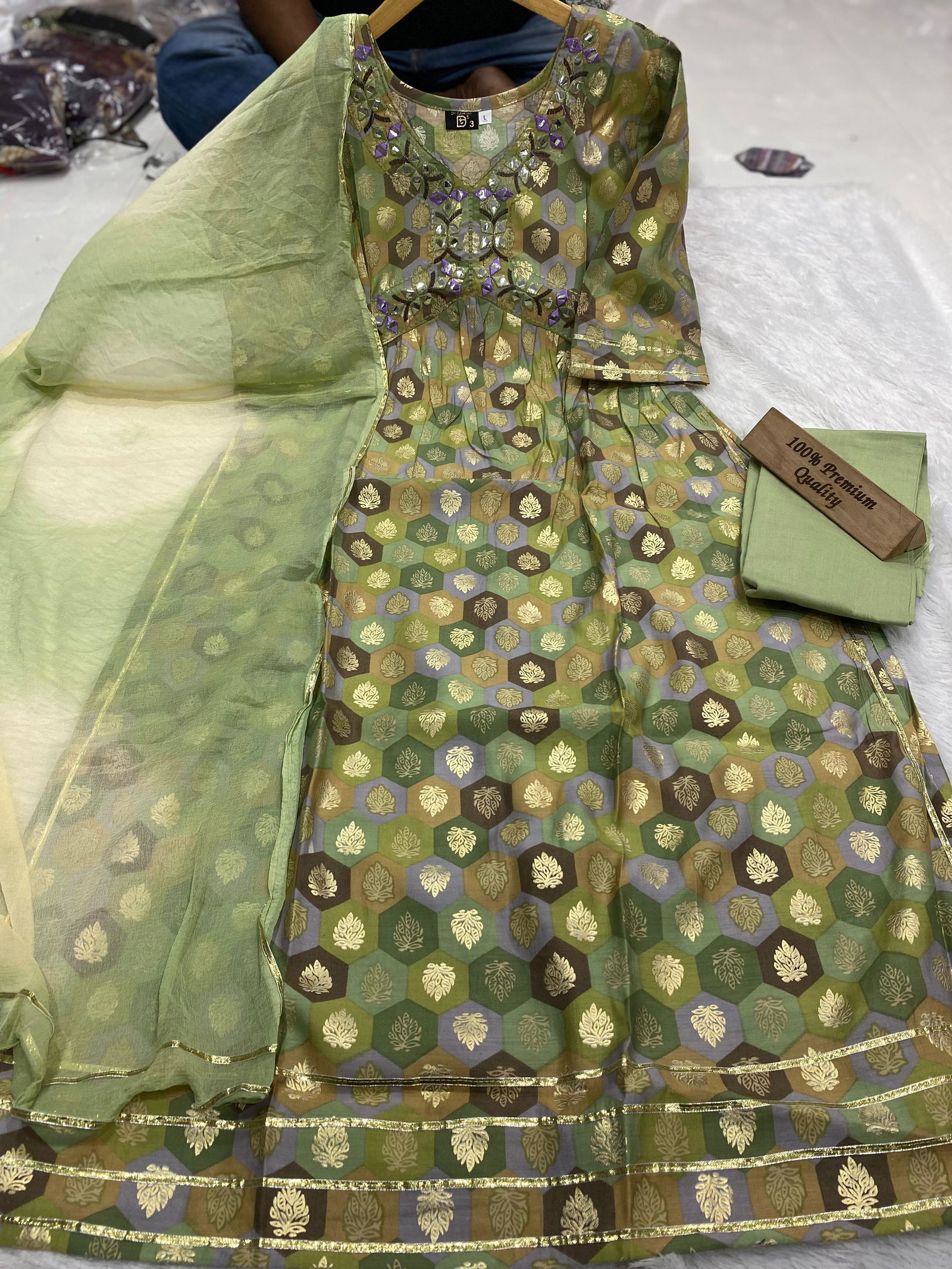 Sun Shine Muslin Alia Cut Kurti With Bottom Dupatta Catalog